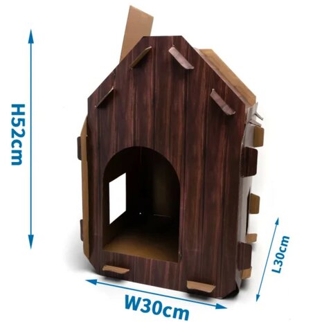Nobleza Kattenhuisje karton met kattenkruid